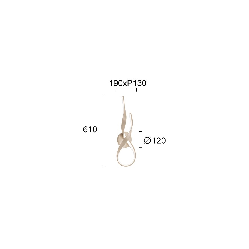LED Nástěnné svítidlo RIBBON LED/21W/230V béžová