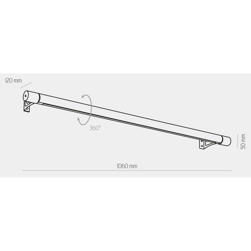 LED Nástěnné svítidlo ROLLO LED/30W/230V dřevo