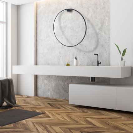 LED Nástěnné svítidlo SATURNO LED/46W/230V pr. 80 cm IP44 černá