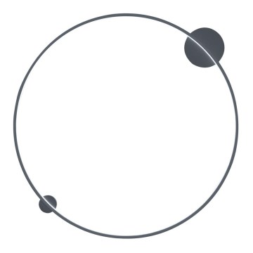 LED Nástěnné svítidlo SATURNO LED/46W/230V pr. 80 cm IP44 černá