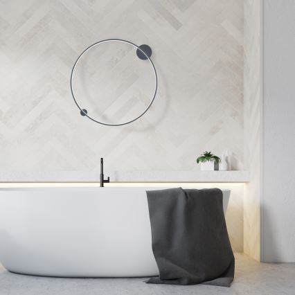 LED Nástěnné svítidlo SATURNO LED/46W/230V pr. 80 cm IP44 černá