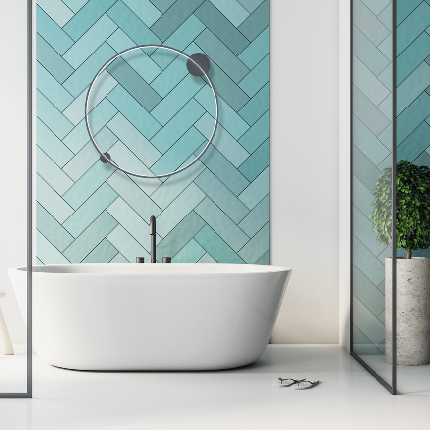 LED Nástěnné svítidlo SATURNO LED/46W/230V pr. 80 cm IP44 černá