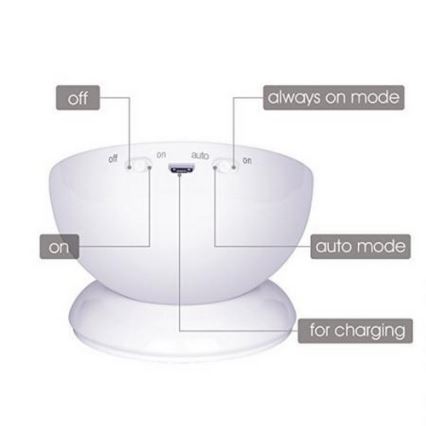 LED Nástěnné svítidlo se senzorem 5xLED/1W/4,5V 6000K