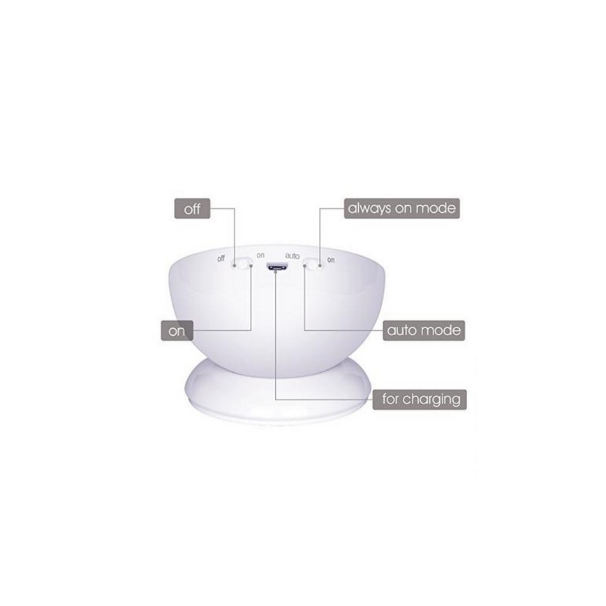 LED Nástěnné svítidlo se senzorem 5xLED/1W/4,5V 6000K