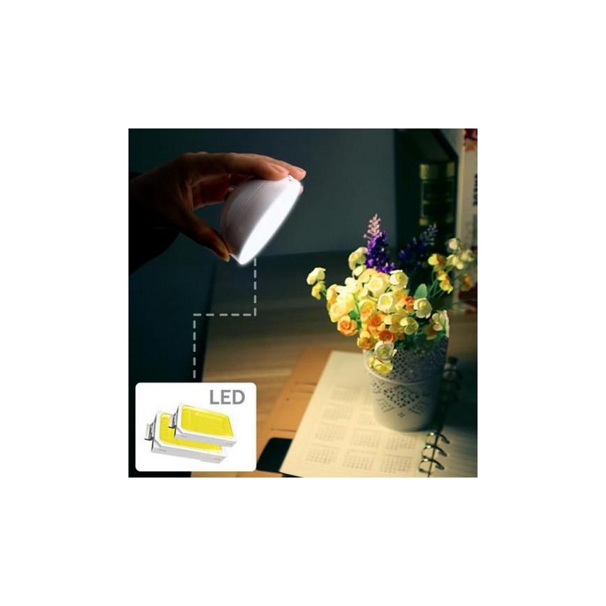 LED Nástěnné svítidlo se senzorem 5xLED/1W/4,5V 6000K