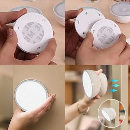LED Nástěnné svítidlo se senzorem 5xLED/1W/4,5V 6000K