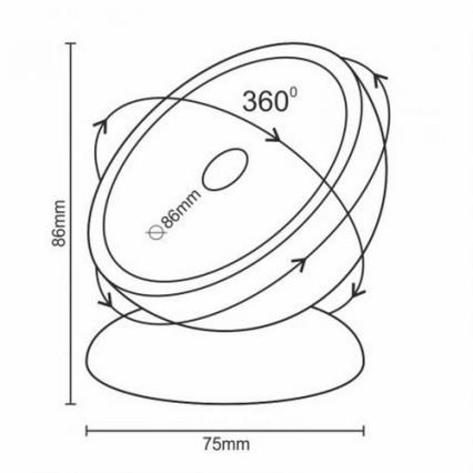 LED Nástěnné svítidlo se senzorem 5xLED/1W/4,5V 6000K