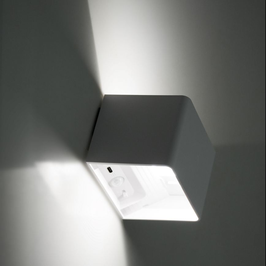 LED Stmívatelné nástěnné dotykové svítidlo se senzorem MIRI LED/2,5W/3,7V 3000/4000/6400K 4000 mAh bílá