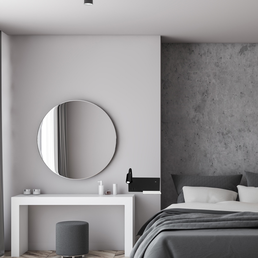 LED Nástěnné svítidlo SHELF LED/4W+LED/5W+LED/2W/230V černá