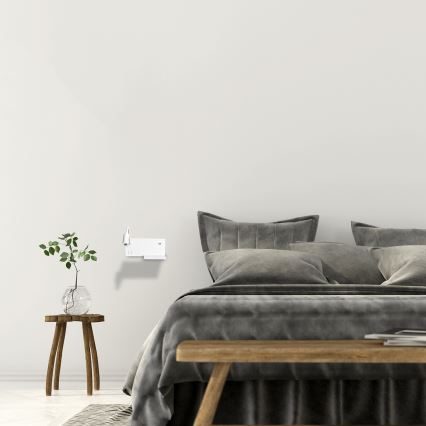 LED Nástěnné svítidlo SHELF LED/4W+LED/5W+LED/2W/230V + USB port bílá