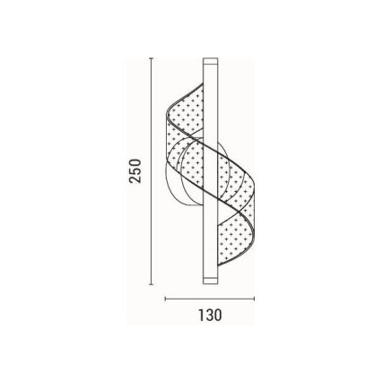 LED Nástěnné svítidlo SILK LED/8W/230V 3000K černá