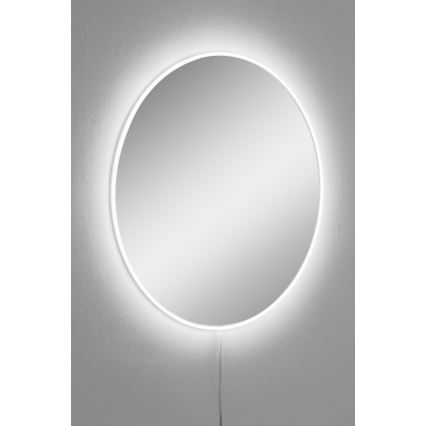 LED Nástěnné zrcadlo s podsvícením ROUND pr. 60 cm bílá