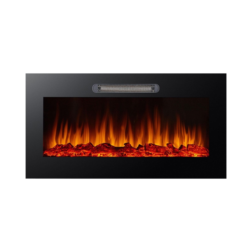 LED Nástěnný elektrický krb s topením LED/2000W/230V 48x91 cm + dálkové ovládání