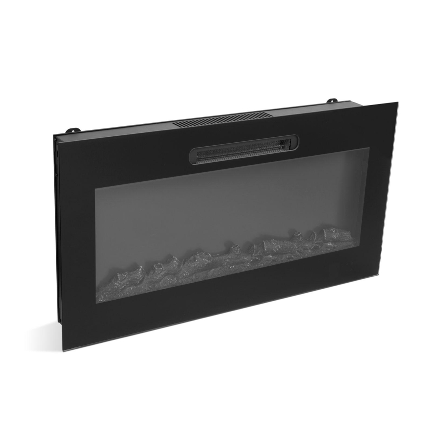 LED Nástěnný elektrický krb s topením LED/2000W/230V 48x91 cm + dálkové ovládání