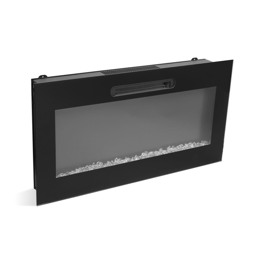 LED Nástěnný elektrický krb s topením LED/2000W/230V 48x91 cm + dálkové ovládání
