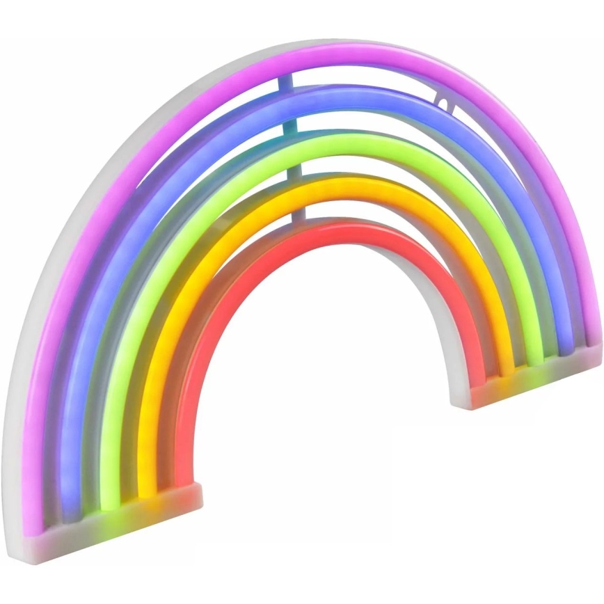 LED Neonová nástěnná dekorace RAINBOW LED/3W/3xAA USB multicolor
