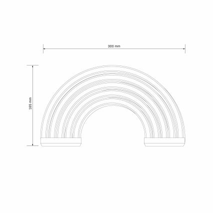 LED Neonová nástěnná dekorace RAINBOW LED/3W/3xAA USB multicolor