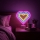 LED Neonová stolní dekorace LED/2W/3xAA USB srdce