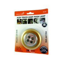 LED Noční dotykové světlo 4xLED/0,2W/3xAAA zlatá