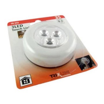 LED Noční dotykové světlo LED/0,2W/3xAAA bílá