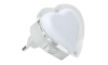 LED Noční světlo do zásuvky 0,4W/230V bílé srdce