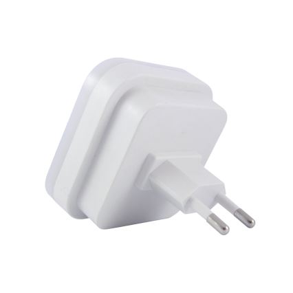 LED Noční světlo se senzorem pohybu a soumraku LED/0,5W/230V bílá