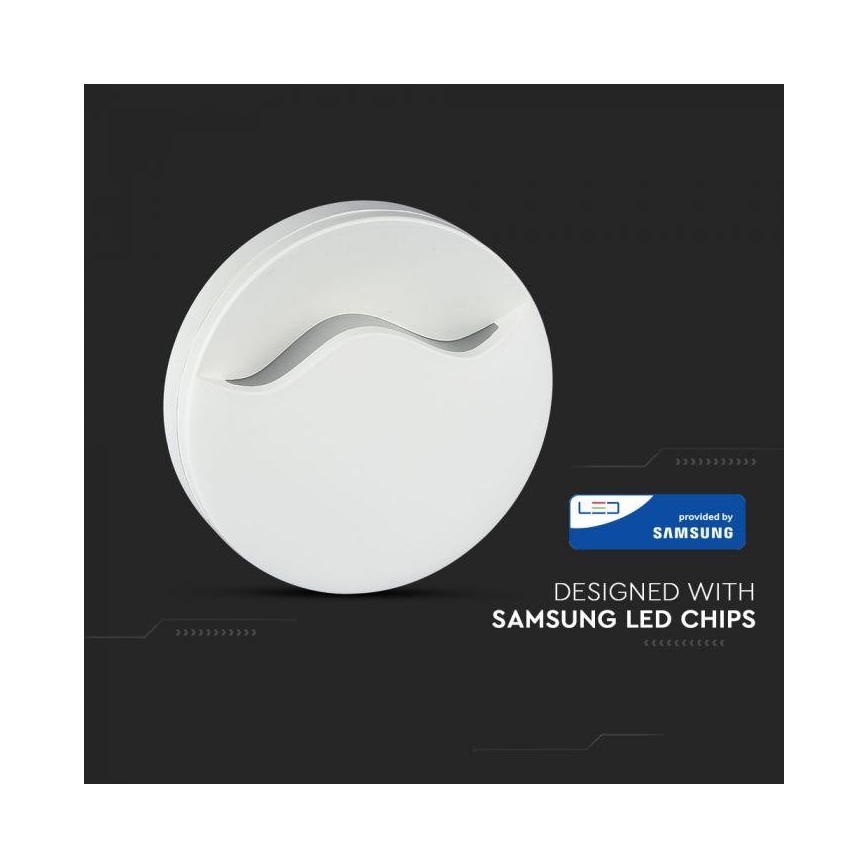 LED Noční světlo se senzorem SAMSUNG CHIP LED/0,5W/230V 60mm 4000K kulatý