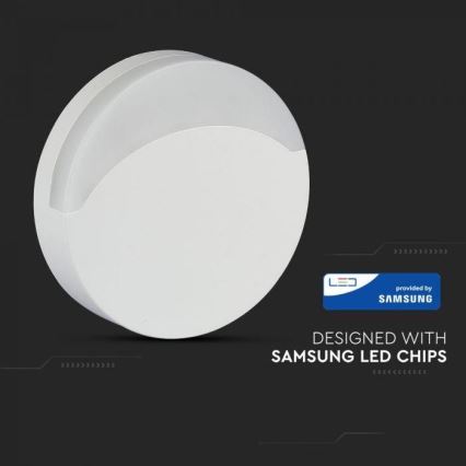 LED Noční světlo se senzorem SAMSUNG CHIP LED/0,5W/230V 65mm 3000K kulatý