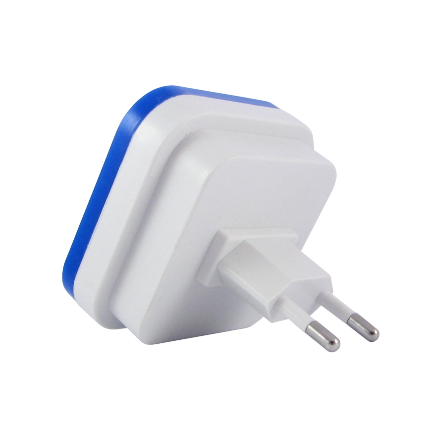 LED Noční světlo se senzorem soumraku LED/0,5W/230V modrá