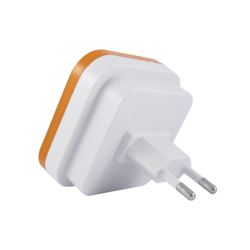 LED Noční světlo se senzorem soumraku LED/0,5W/230V oranžová