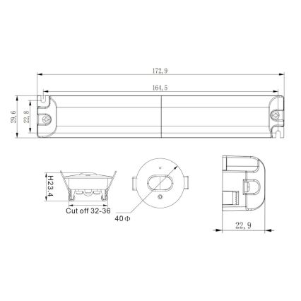 LED Nouzové podhledové svítidlo GATRION LED/1W/230V 6000K