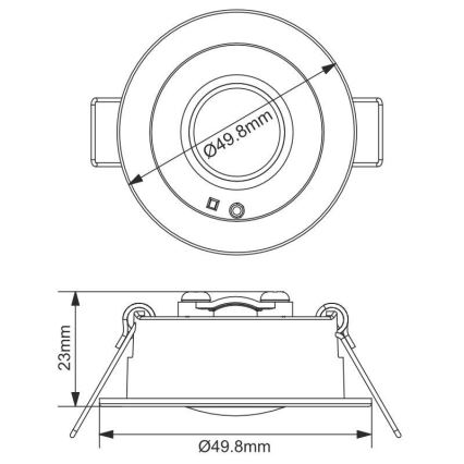 LED Nouzové podhledové svítidlo LED/1,2W/230V 6000K