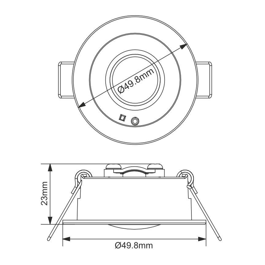 LED Nouzové podhledové svítidlo LED/1,2W/230V 6000K