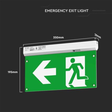 LED Nouzové svítidlo EMERGENCY EXIT LED/2,5W/230V 4v1 6000K