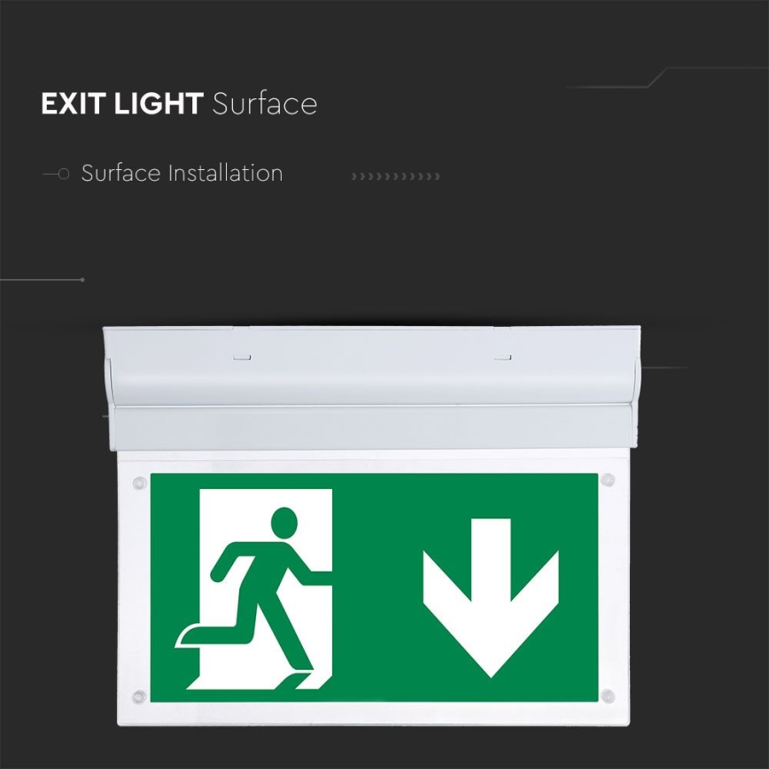 LED Nouzové svítidlo EMERGENCY EXIT SAMSUNG CHIP LED/2W/230V 6000K