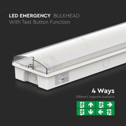 LED Nouzové svítidlo EMERGENCY EXIT LED/3W/230V 6400K IP65