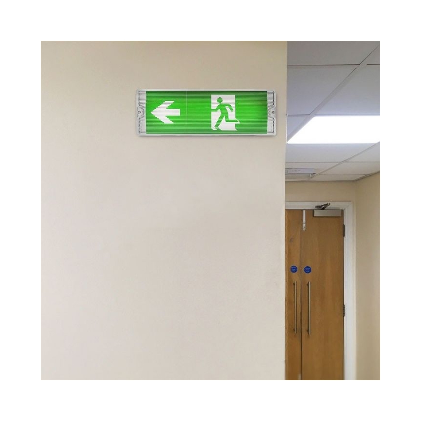 LED Nouzové svítidlo EMERGENCY EXIT LED/3W/230V IP65 6000K 1200mAh