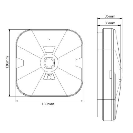 LED Nouzové svítidlo GATRION LED/3/1W/3,2V 6000K 3000 mAh IP54 bílá