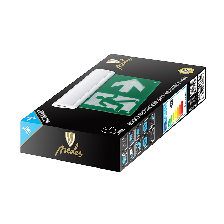 Nedes LEL201 - LED Nouzové svítidlo LED/1W/240V 6000K IP65