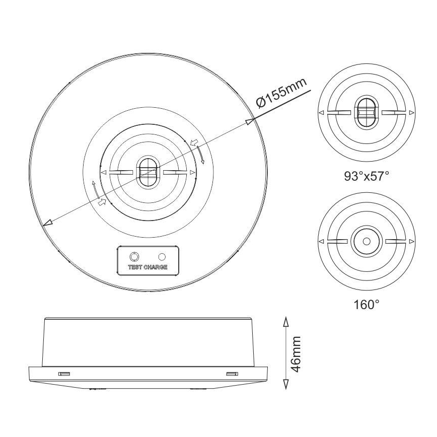 LED Nouzové svítidlo LED/2W/230V 6000K IP65 3200 mAh