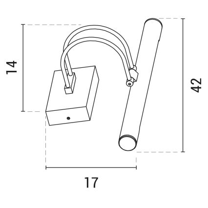 LED Obrazové svítidlo LED/9W/230V 3000K 42 cm chrom