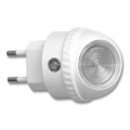 LED Orientační svítidlo do zásuvky s čidlem LED/0,4W/230V