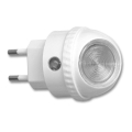 LED Orientační svítidlo do zásuvky se soumrakovým senzorem LED/1W/230V