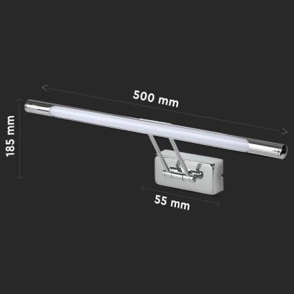LED Osvětlení zrcadla LED/9W/230V 4000K 50cm chrom