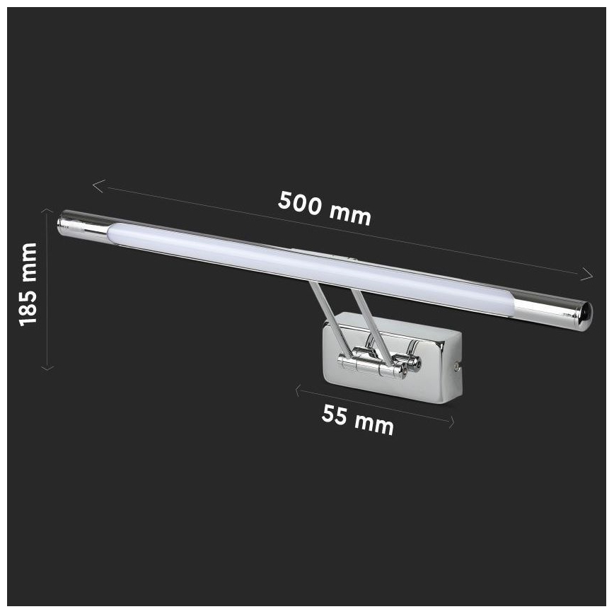 LED Osvětlení zrcadla LED/9W/230V 4000K 50cm chrom