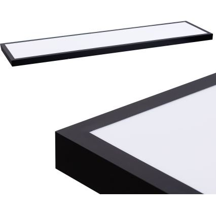 LED Panel LED/60W/230V 4000K 30x120 cm černá