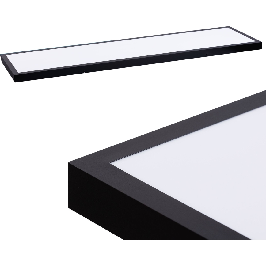 LED Panel LED/60W/230V 4000K 30x120 cm černá