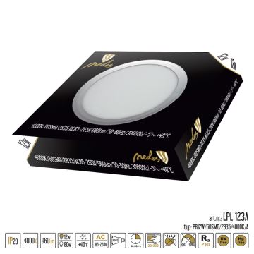 LED panel podhledový LED/12W/85-265V