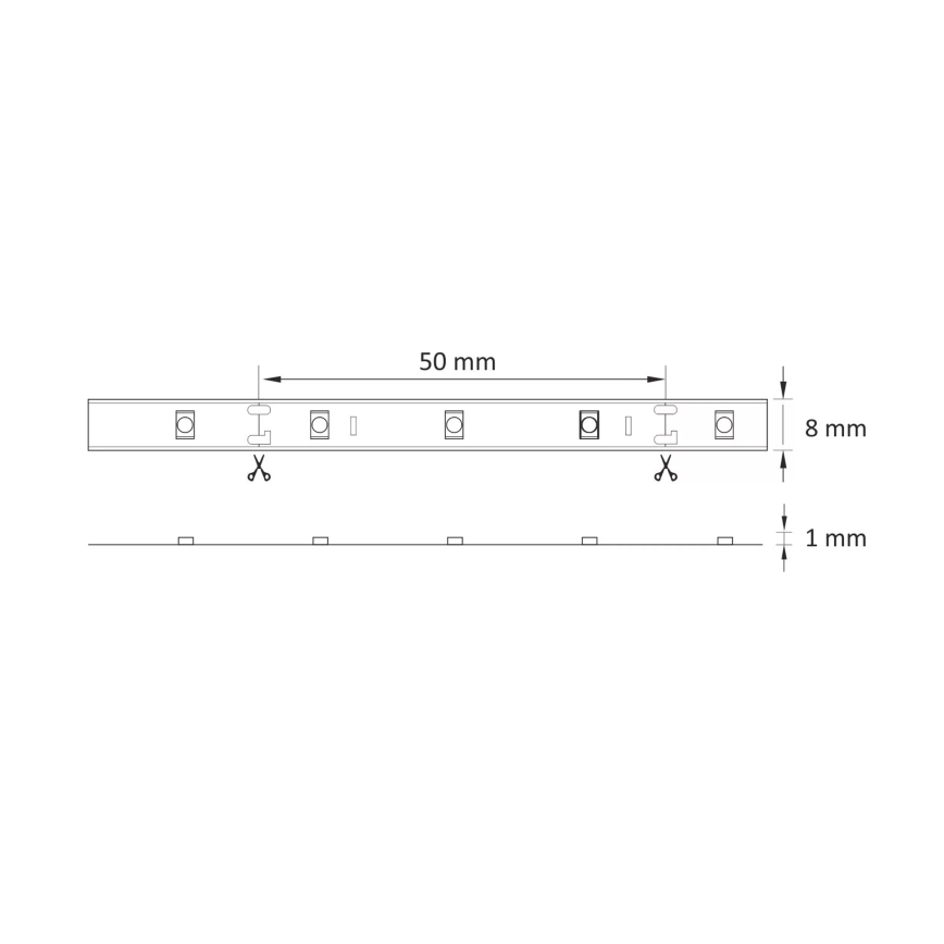LED Pásek 5m LED/10W/12V IP20 4500K