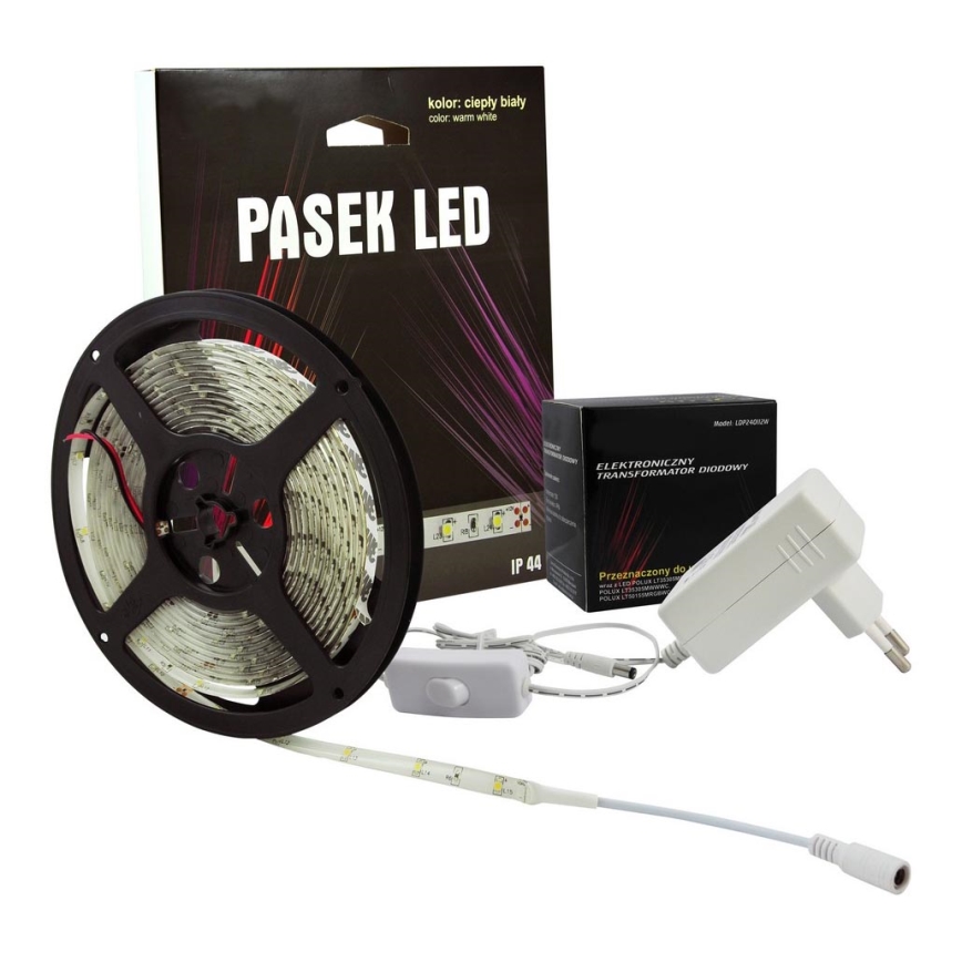 LED pásek 5m LED/8,5W/24V IP44 3000K